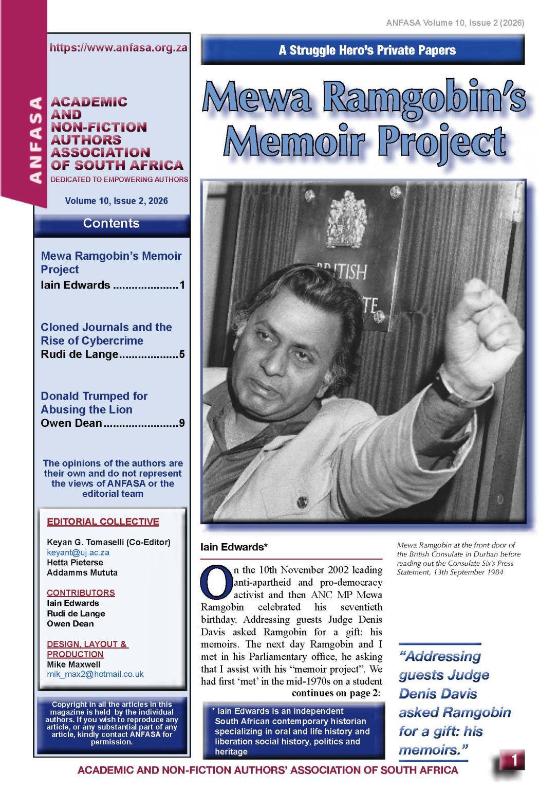 ANFASA Magazine | Volume 10, Issue 2, 2026 - ANFASA